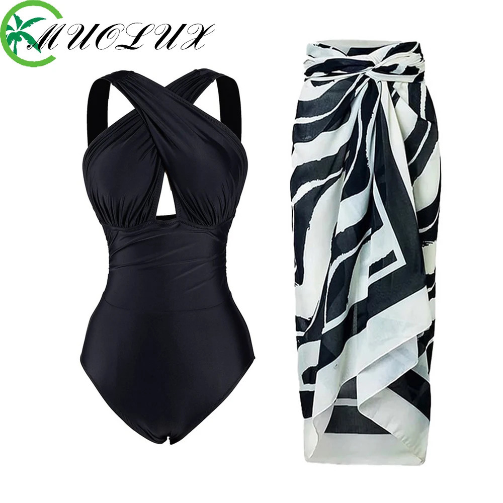 Womens swimsuit womens retro onepiece bikini set holiday beach solid dress summer plus size 250422