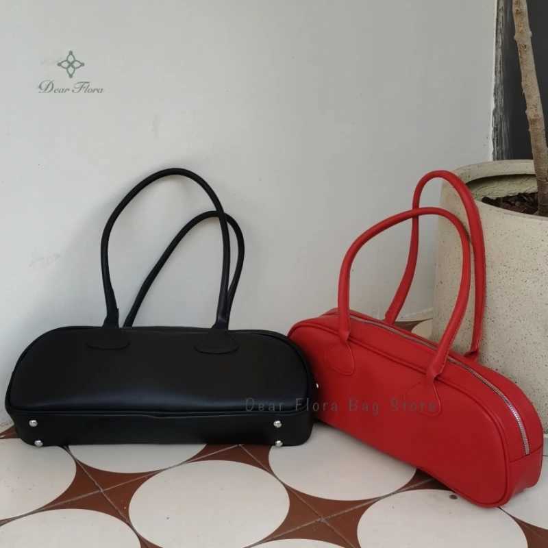 Y2k Womens Vintage Simple Pu Zipper Handbag Retro Advanced Sense Luxury Underarm Bag Fashion Casual Large Capacity Shoulder BagT251122