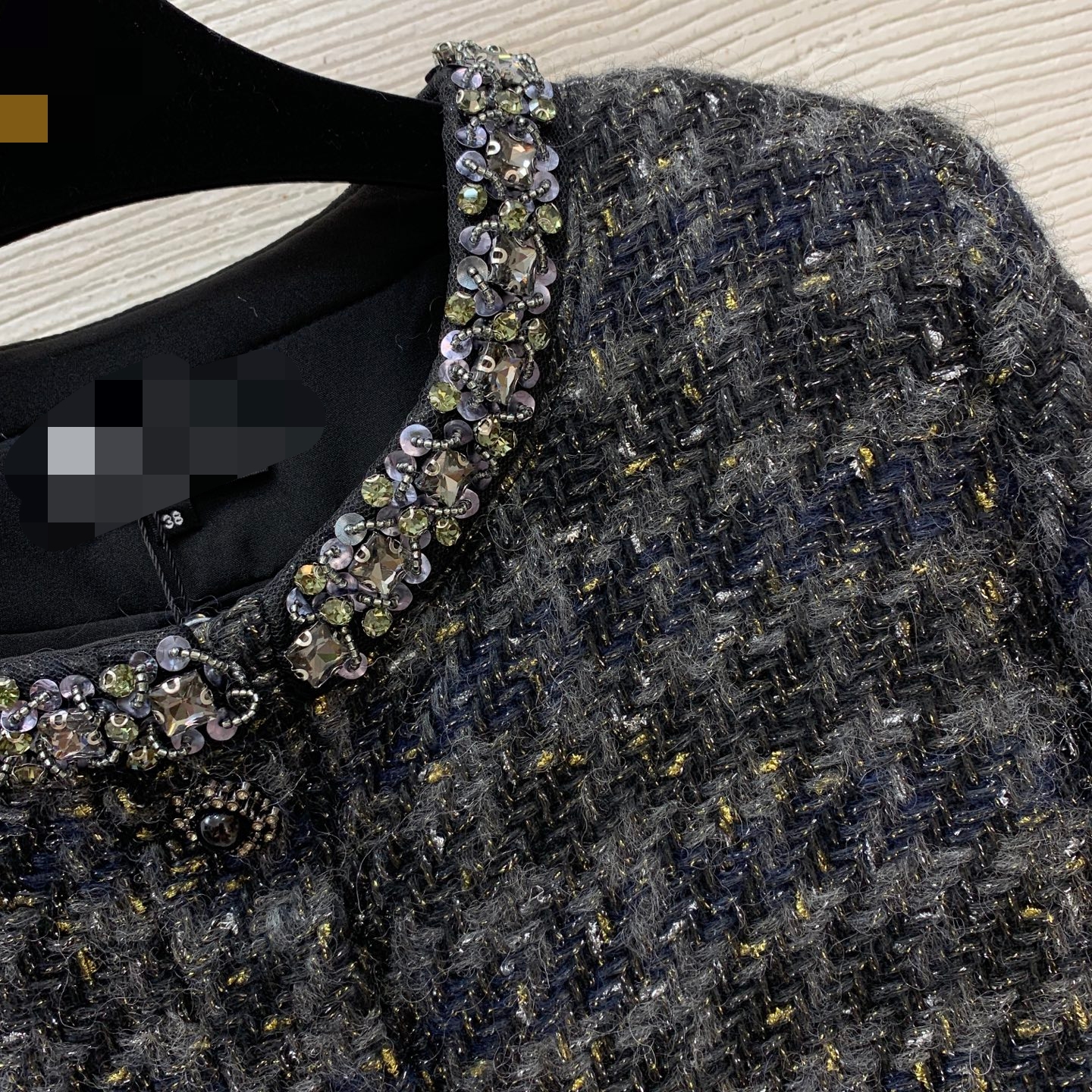 30019 XXL 2025 Milan Runway Autumn Women's outwear Long Sleeve Coat Crew Neck Coat Black White Button Fashion Clothes Womens G25092645