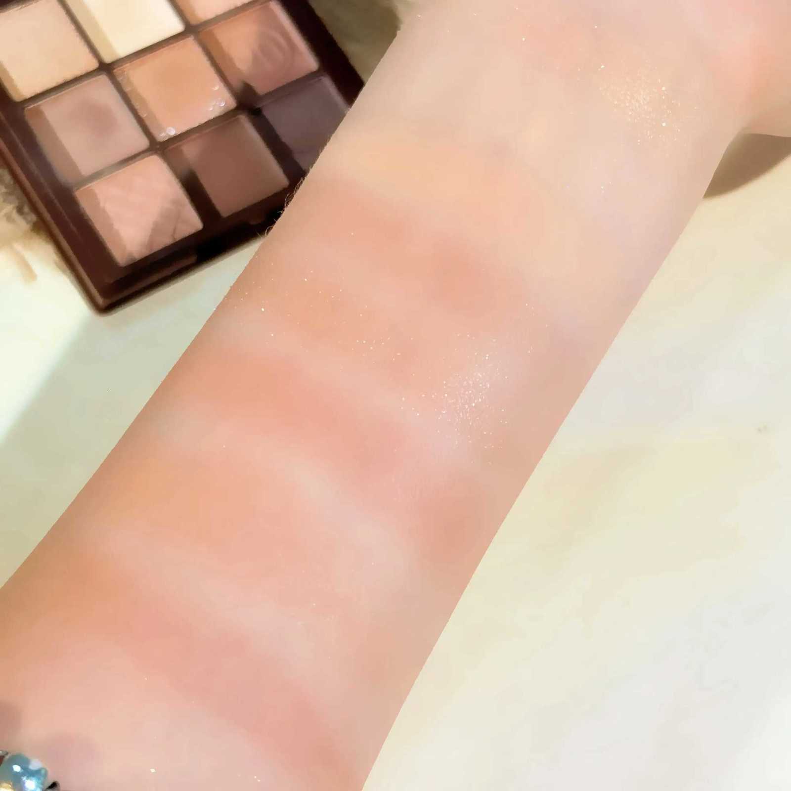 Chocolate Warm Brown Earth Palette - 9 Shades Matte Orange Brown Pearlescent Glitter Illuminating Wear EyeshadowT251122