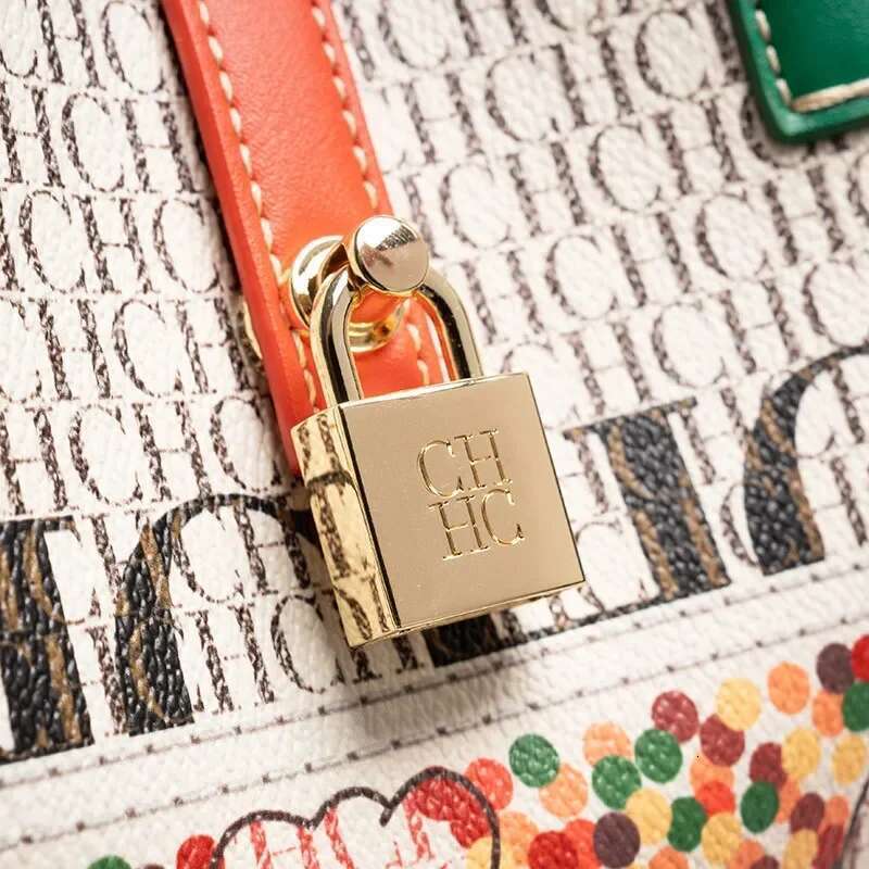CH Design Exquisite Floral Fashion Shopping Classic Printing Tote Ladies Shoulder Bag Large Capacity