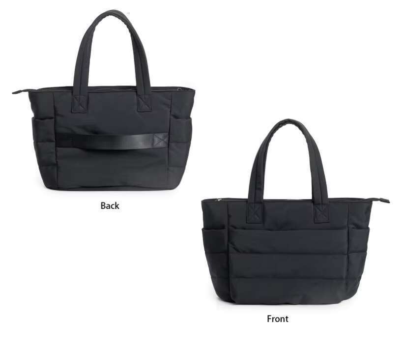 DHGadgets High Quantity Solid Color Fluffy Light Weight Custom Shoulder Puffy Large Capacity Travel Tote Handbag