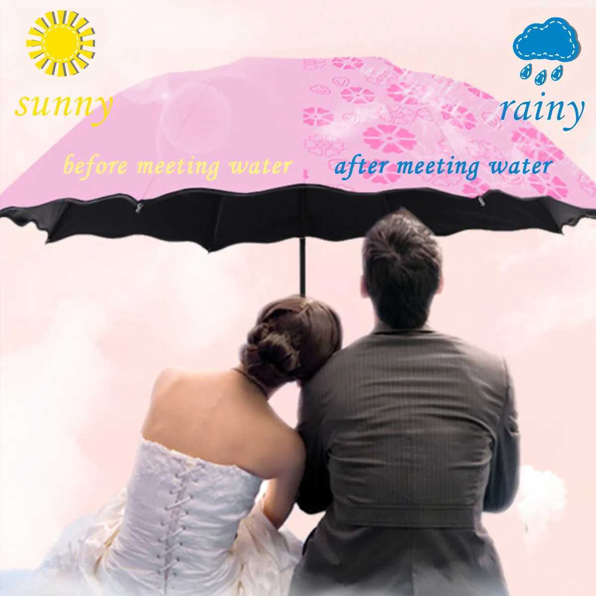 Shine Dual-use Umbrella Water Blossom Flowering Folding Manual UmbrellaM251122