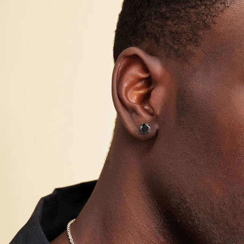 3mm-10mm Classic Mossanite Jewelry Gift Sterling Sier GRA VVS Moissanite Stud Earrings for Men and Women