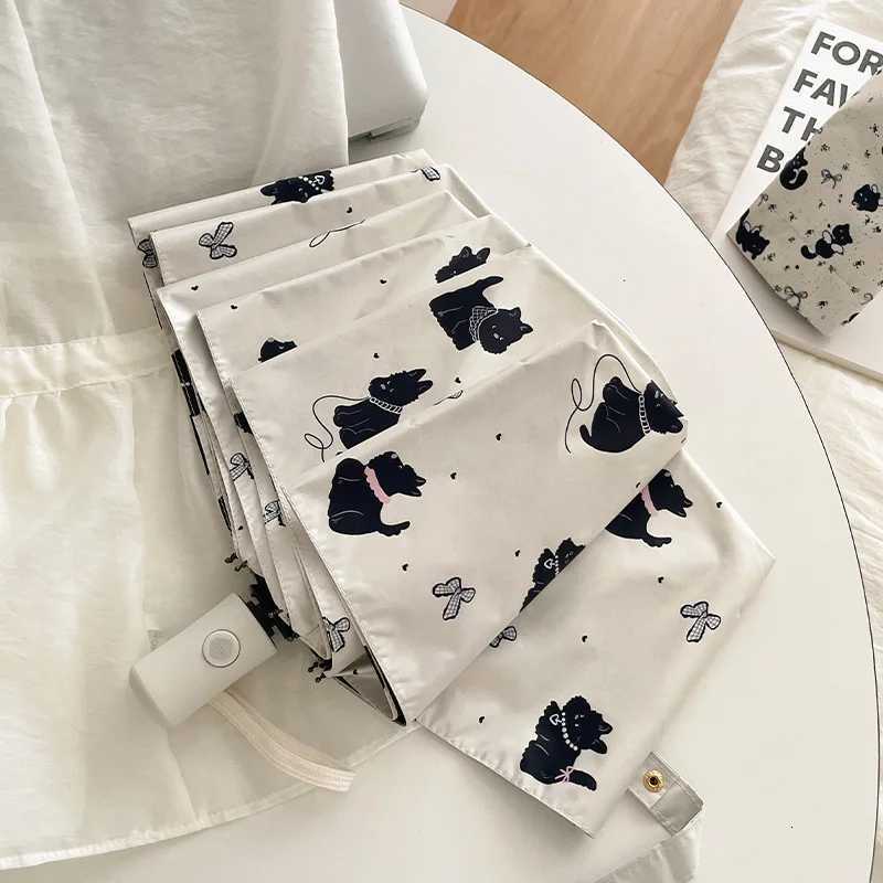 Sunshade folding umbrella outdoor product windproof and rainproof super cute cat automatic umbrella UV resistant adult umbreM251122