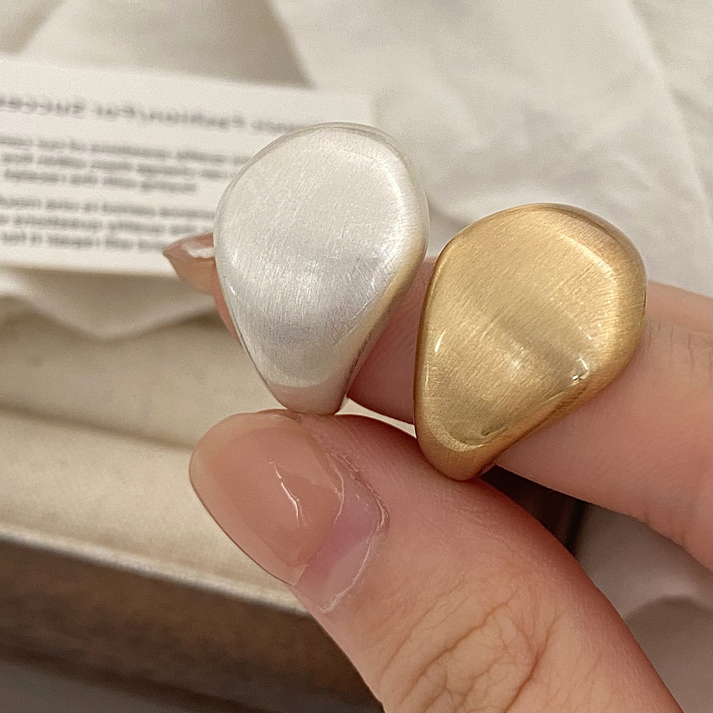 Brushed ring for womens index finger High quality gold designer diamond rings designer for women engagement men love ring rings ins trendy simple ring