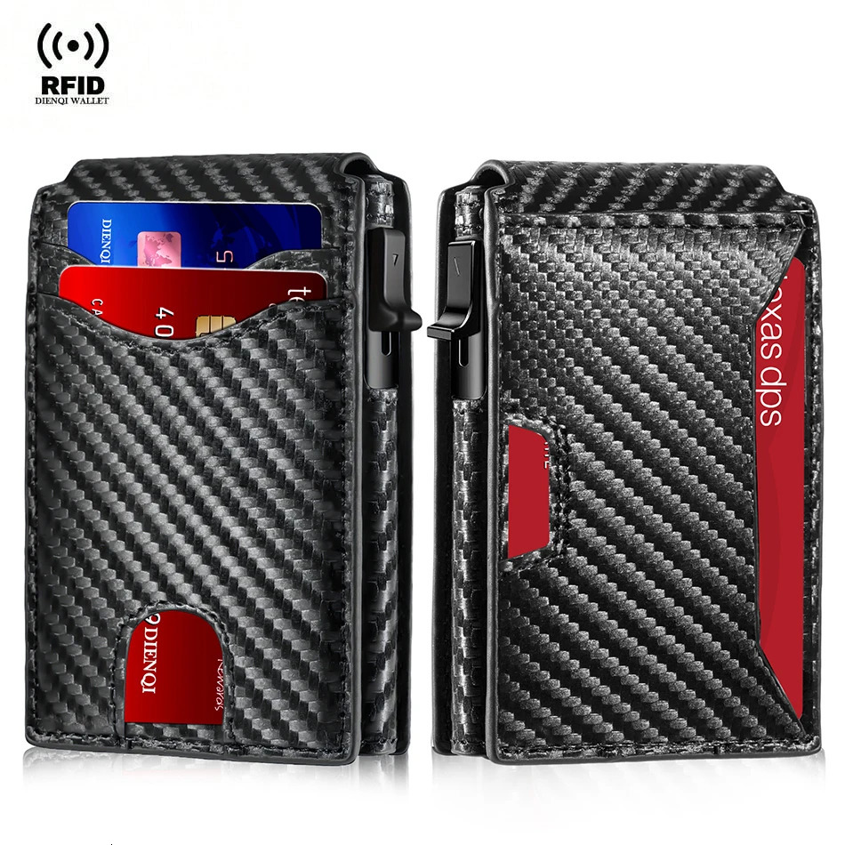 Carbon Fiber Rfid Credit Card Holder Men Wallets Anti Theft Slim Thin Wallet Cardholder Minimalist Wallet Purse Walet Bag251119