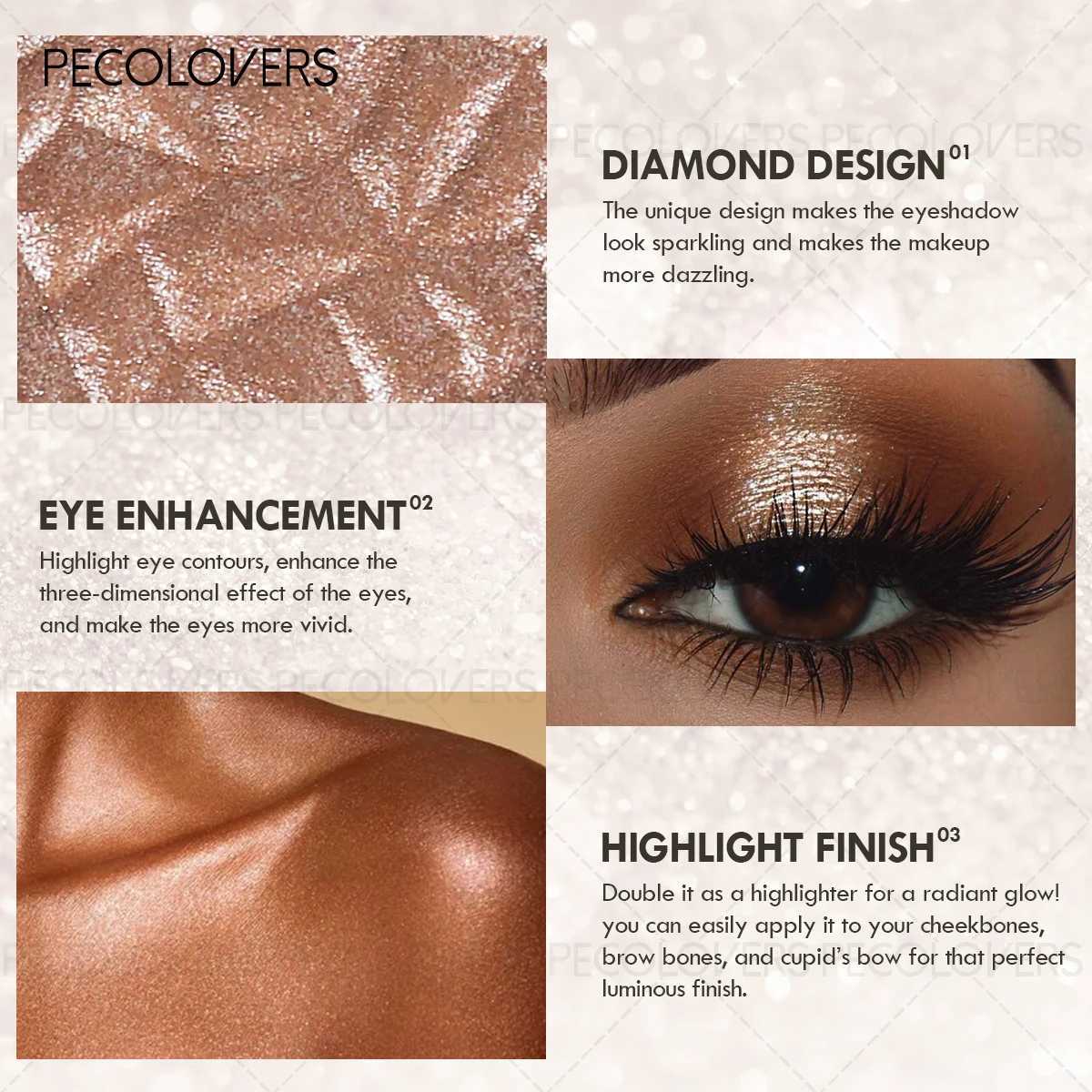 1 Pcs Shiny Eyeshadow Palette Pearly Glitter Eyeshadow Colors Eye-catching Eyeshadow Makeup Music Festival MakeupT251122