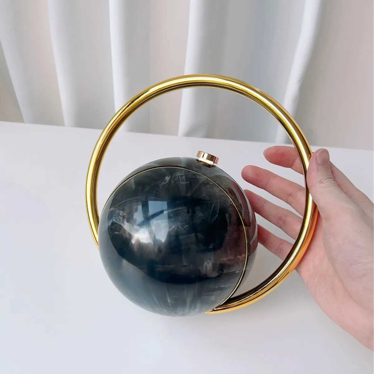 New Round Ball Womens Handbag Brand Designer Bowling Bag PVC Mini Shoulder Bags Female Luxury Purse Fashion Armpit Bag K251121