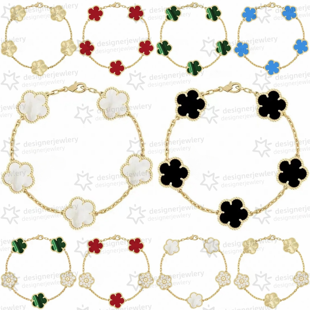 Luxury clover bracelet designer for women designer jewelry silver gold classic 18K gold plated stainless steel mother-of-pearl designer bracelet jewellery gift