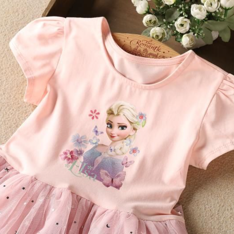 DISNEY Designer baby clothes baby designer Frozen Elsa princess Girls' dress summer outfit children's princess dress baby dress baby party d