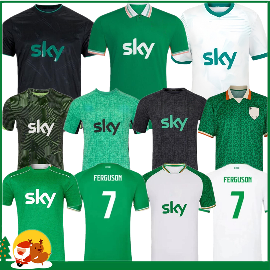25 26 Ireland Home Green Soccer Jerseys Kit DOHERTY DUFFY St.Patrick's Day 2025 2026 White Tops Tee Egan BRADY KEANE Hendrick McClean Football Shirt Men Kids kit