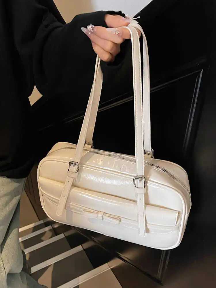 Simple Large Capacity Tote Bag For Women 2025 New Fashion Zip Underarm Bags High-end Single Shoulder Pillow Handbag LadyT251122