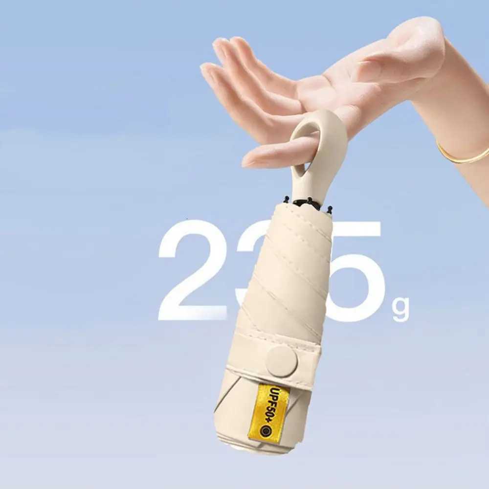 Mini Sun Umbrella Small Pocket Rain Travel Umbrella Vinyl Folding Umbrella UV Protection Sun Shade Pocket ParasolM251122