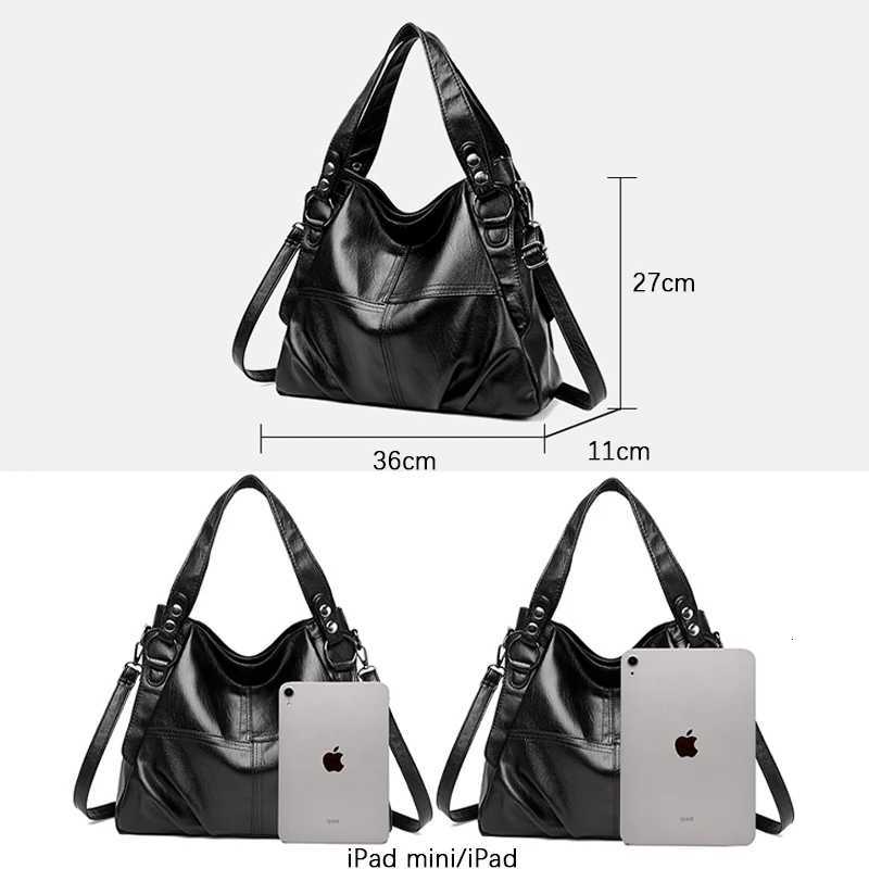 3 Layers Large Capacity Handbag Vintage Women Tote Bag Soft Leather Luxury Handbags Designer Bag for Women 2024 Sac A Main FemmeT251122