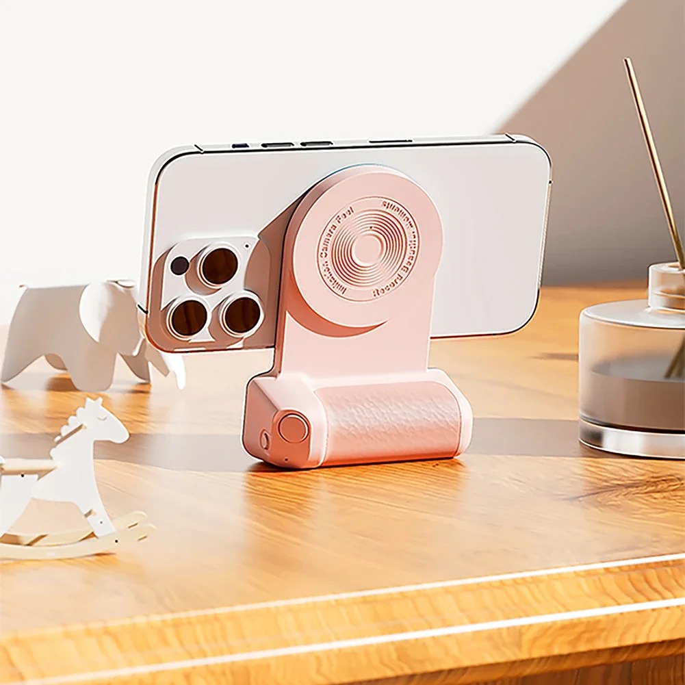 Bluetooth Phone Grip Magnetic Camera Handle Photo Bracket Anti-shake Selfie Device for Android Apple Magsafe Wireless Charging