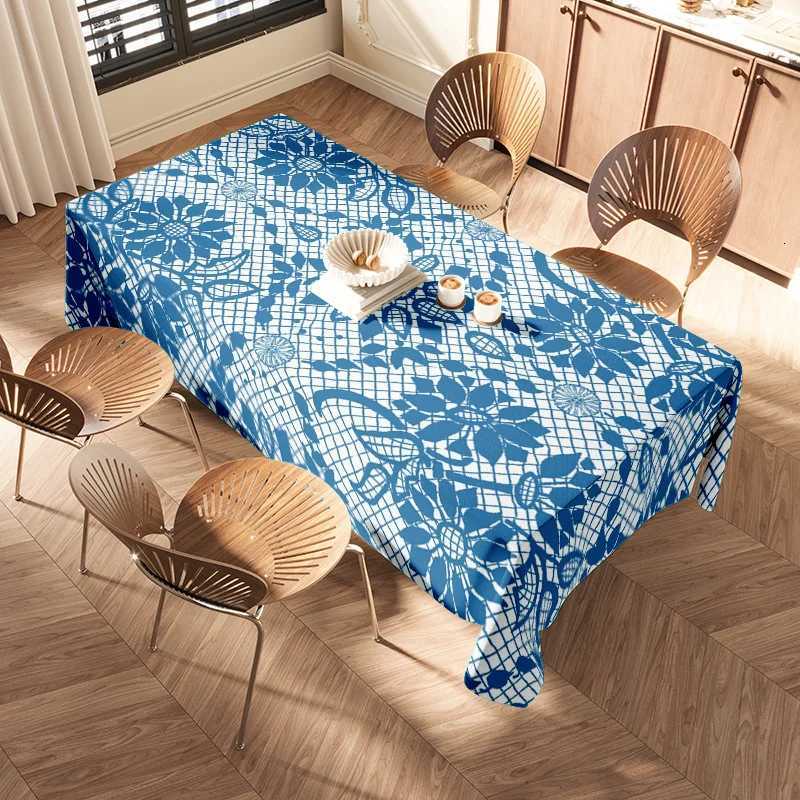 Waterproof Tablecloth Vintage Floral Dining Table Cover Washable Rectangle Table Linens for Kitchen Party Home Decor C251122
