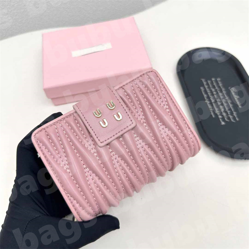 Designer Women Cardholer Wallets Fashion Luxury Leather Card Holders Short Purses Y2K Womens Mens Keychain Coin Pouch Wallet With Box