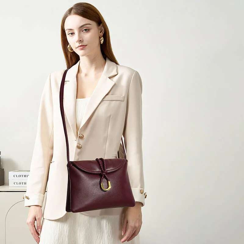 Women S Natural Sheepskin Shoulder Fashion Brand Design Handbag Ladies Commuter Soft Leather Crossbody Bag Bag