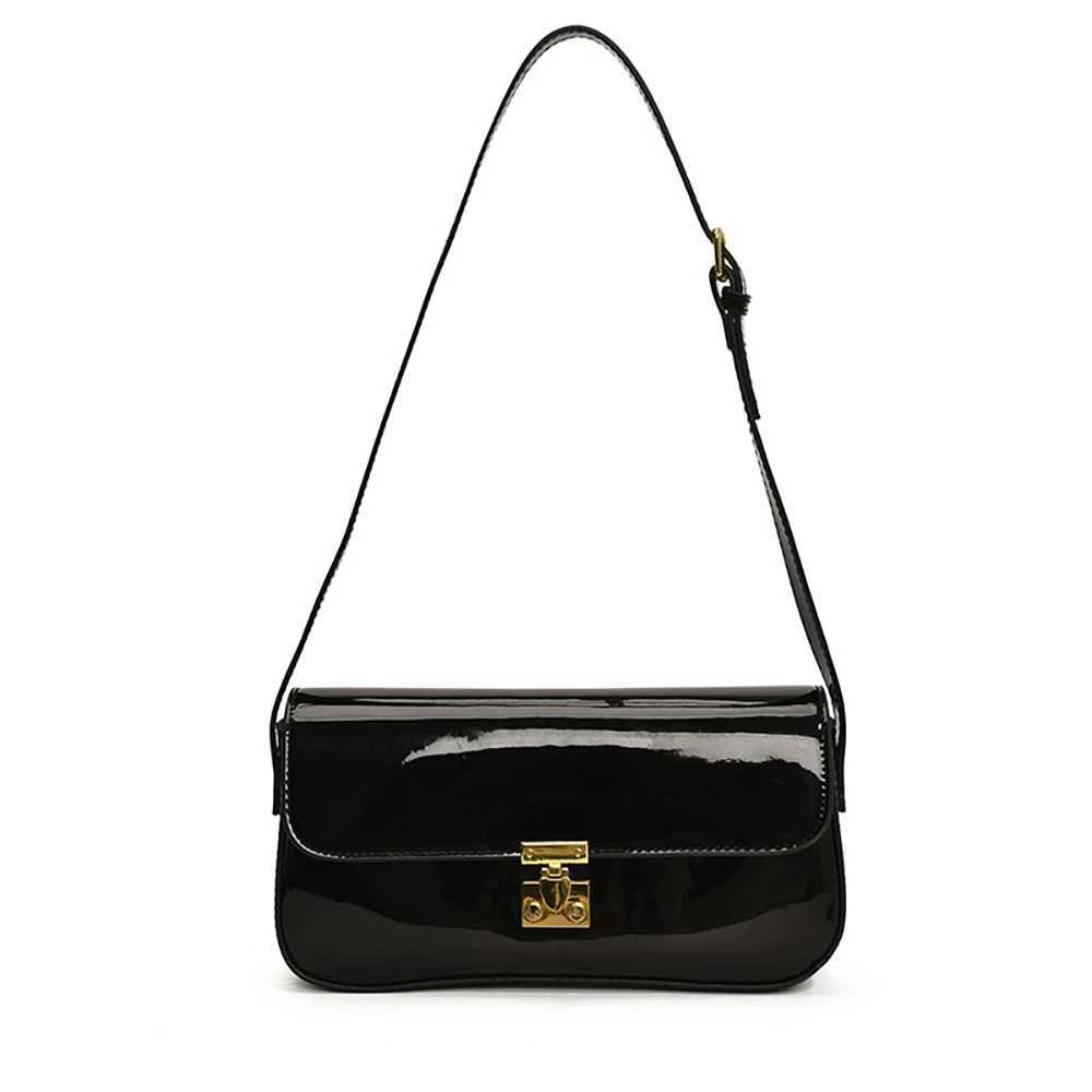 Shining Patent Leather Burgundy Shoulder Bag for Women Communicating Square Crossbody Bag Luxury Designer for Women Communicating Underarm Bag W250421