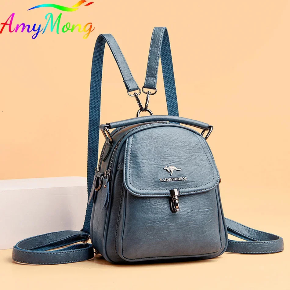 Women Fashion Backpack Purses n Multifunction Travel Bag for Female Ladies Soft PU Leather Hand and Shoulder 251111