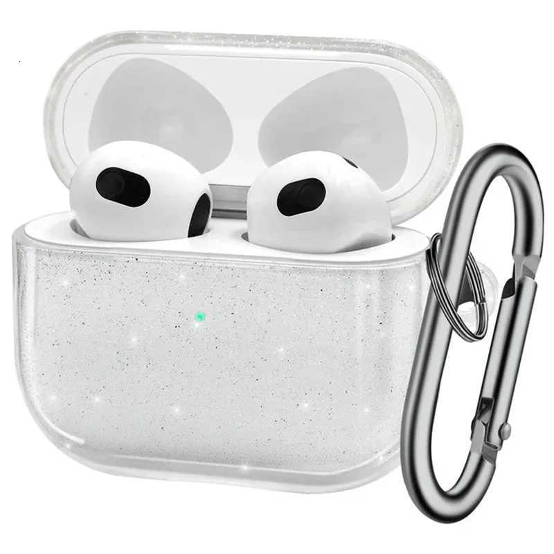 Bling Glitter Soft TPU Earphone Case for Airpods 4 2024 Pro 3 2 Generation Air Pods 3 1 3rd Gen Cover with Keychain AccessoryW251122