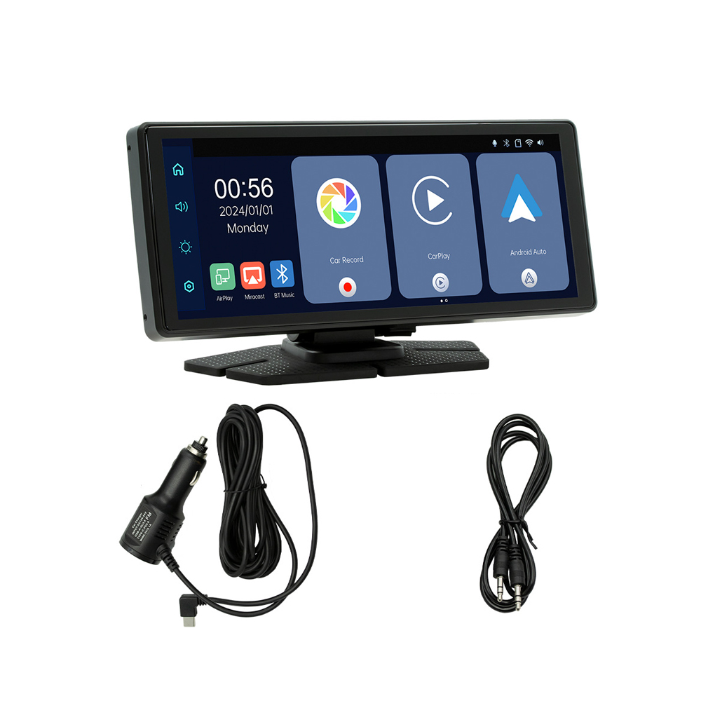 H105F 10.26 Inch 2.5d In-cell IPS Touch Screen Carplay Screen 1080P Dash Camera Car Monitor Caprlay & Android Auto Car Screen