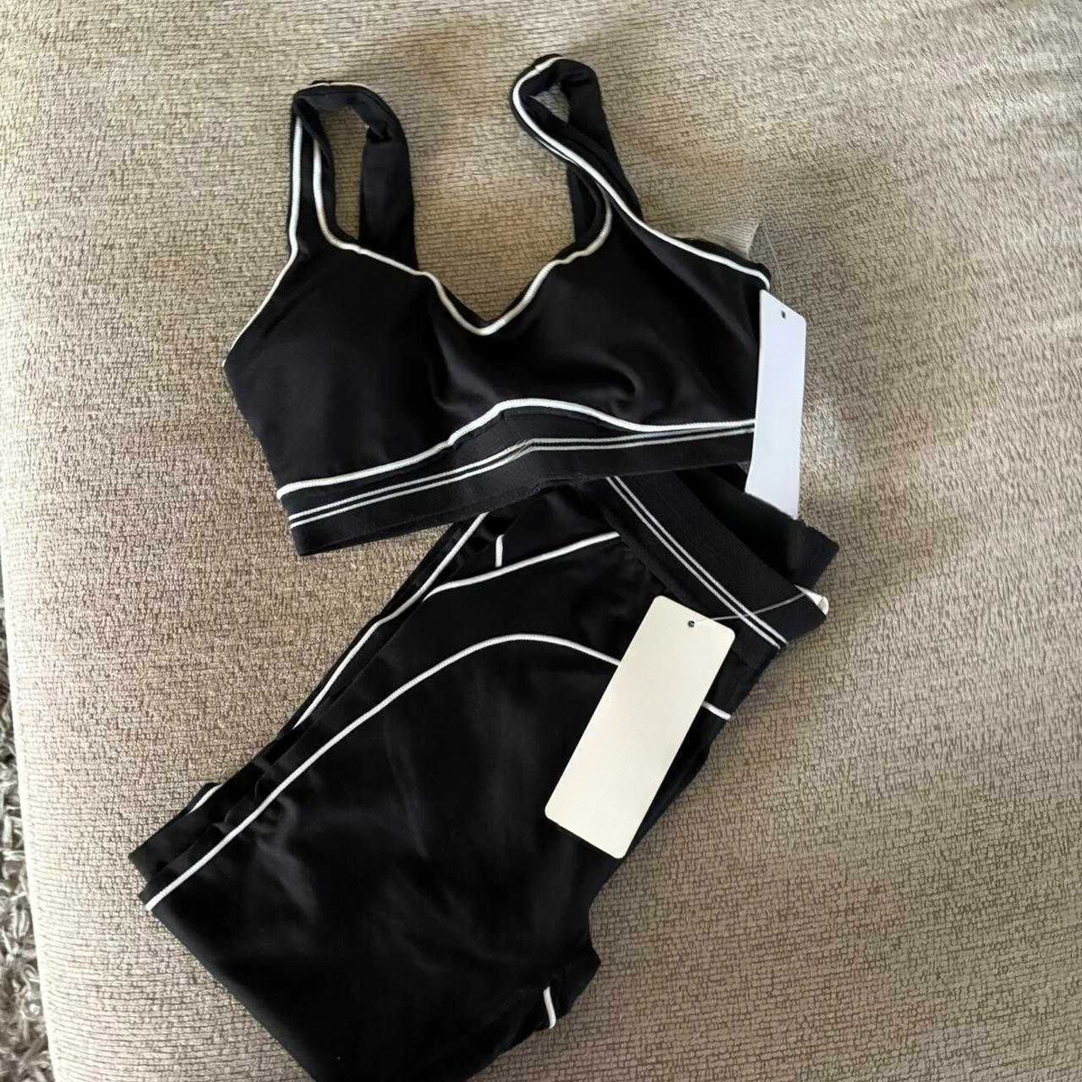 Bestsellers Yoga Set alonessity set sweatshirt Sports alonessity Bras +Leggings High Striped Back set alonessity pants Outfits Women clothes Black Friday