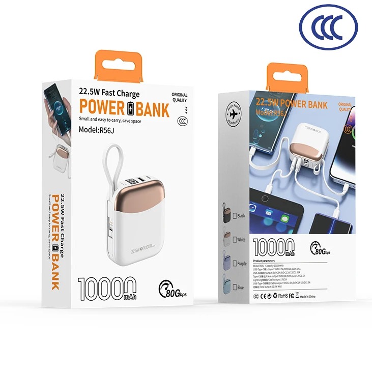2026 CCC Chinese Certification 10000mAh Mini Power Bank 66W Fast Charge Powerbank External Battery for iPhone Xiaomi Huawei Samsung