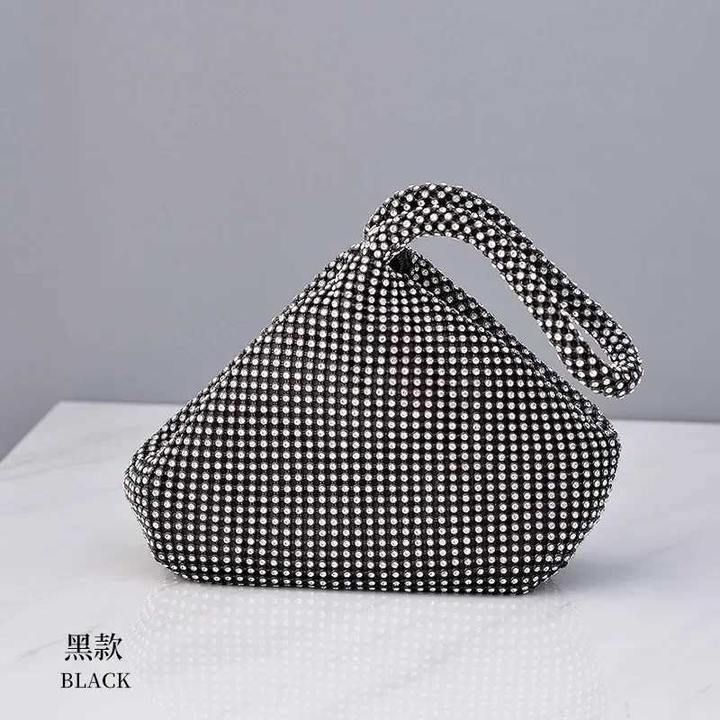 Sparkling Silver Women Mini Evening Clutch Wristlets Bag Ladies Party Wedding Bag Female Crystal Shiny Handbag and Purse K251121