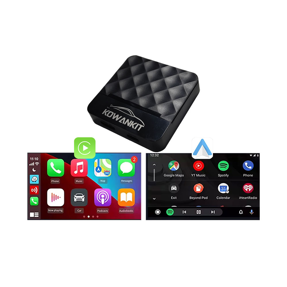 K6H Kowankit Hd-Port Carplay And Android Auto 2 In 1 Wireless Carplay Dongle Adapter For Car Radio Phone Link