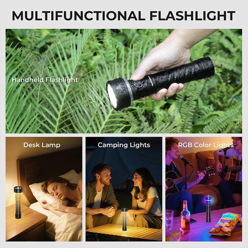 Wurkkos TS27 High-Performance Flashlight 3200LM Multi-Function Rechargeable Ideal for Outdoor Camping Built-in 15000mAh Battery C251122