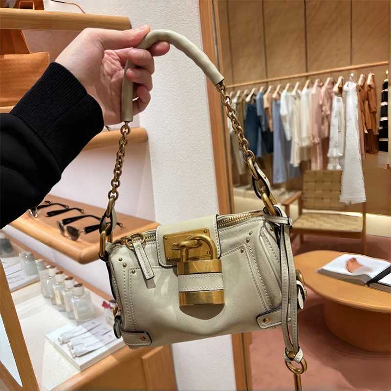 RETRO brand Womens Shoulder Bag luxury Design Crossbody Bag Quality Leather Chain Tote With Golden Lock Ladies Handbag K251121