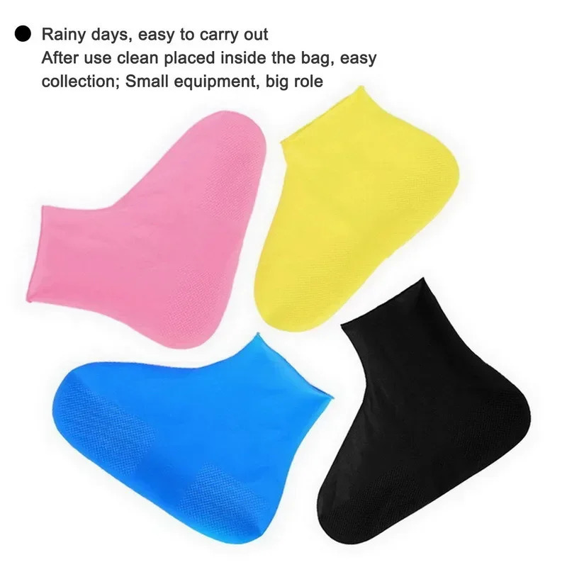 Waterproof silicone shoe rubber rain boot cover used for outdoor use rainy equipment dust boots household goods gardens 250421x