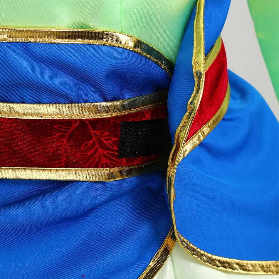 Disney Childrens Hanfu Traditional Costume Girl Mulan Role Playing Princess Dress Childrens Halloween Birthday Party Performance Costume W20250421