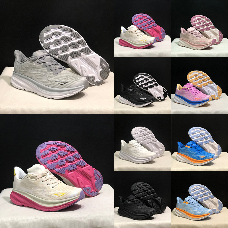 designer shoes womens clifton 9 bondi 8 mens shoes designer black white green yellow pink mens trainers sports sneakers hot sale