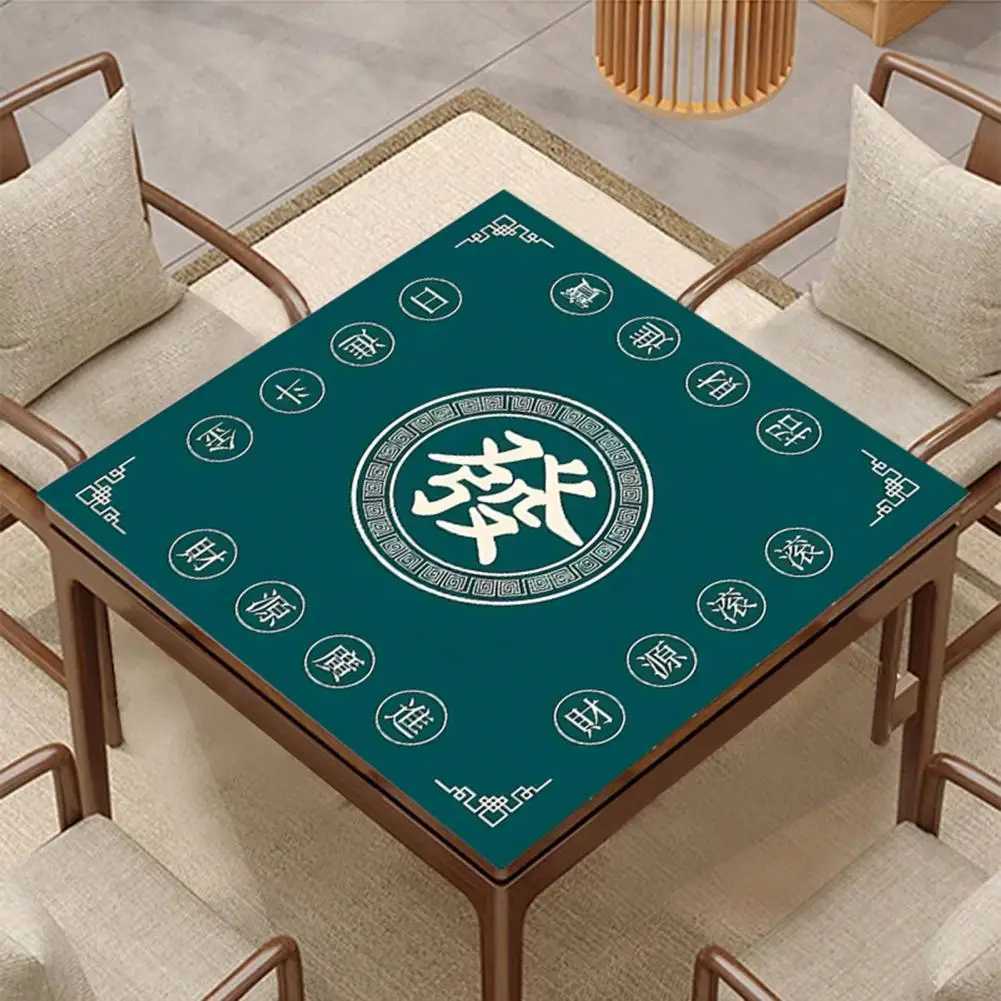Chinese Tablecloth Noise Reduction Mahjong Table Mat for Domino Card Board Games Anti-slip Square Playmat Cover Home Decor C251122