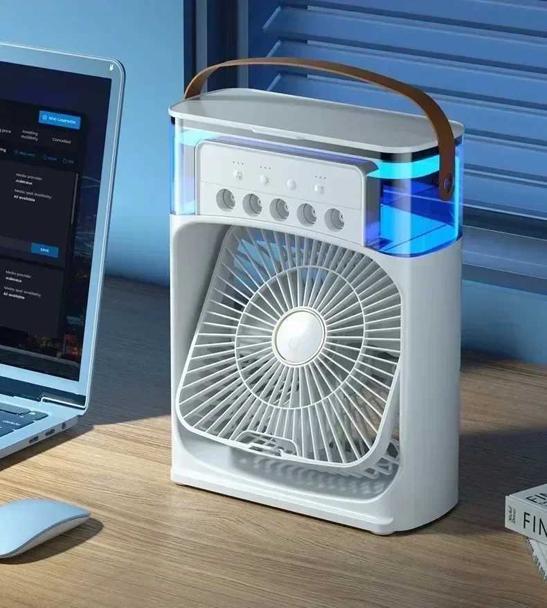 Portable humidifier fan AIr regulator household small air cooler water-cooled portable air conditioner suitable for Office 3-speed fanC250421