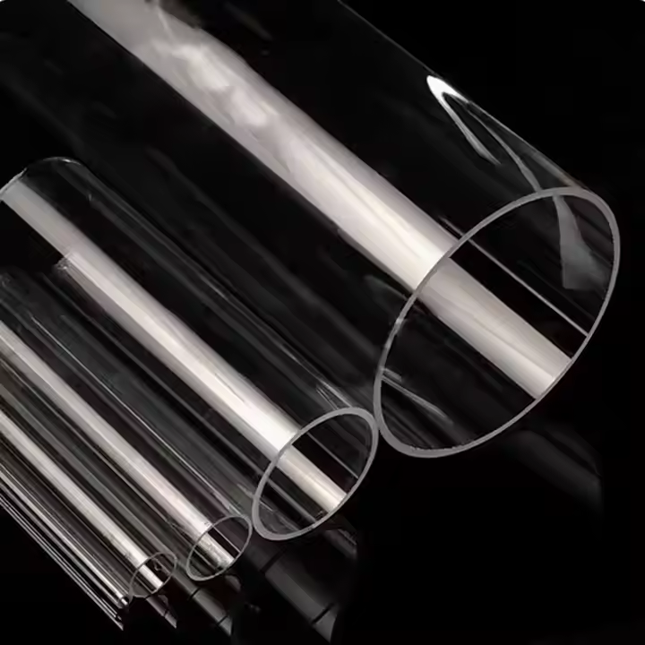 High Temperature and Anti-corrosion Transparent Quartz Glass Tube Large Diameter Customized Quartz Tube