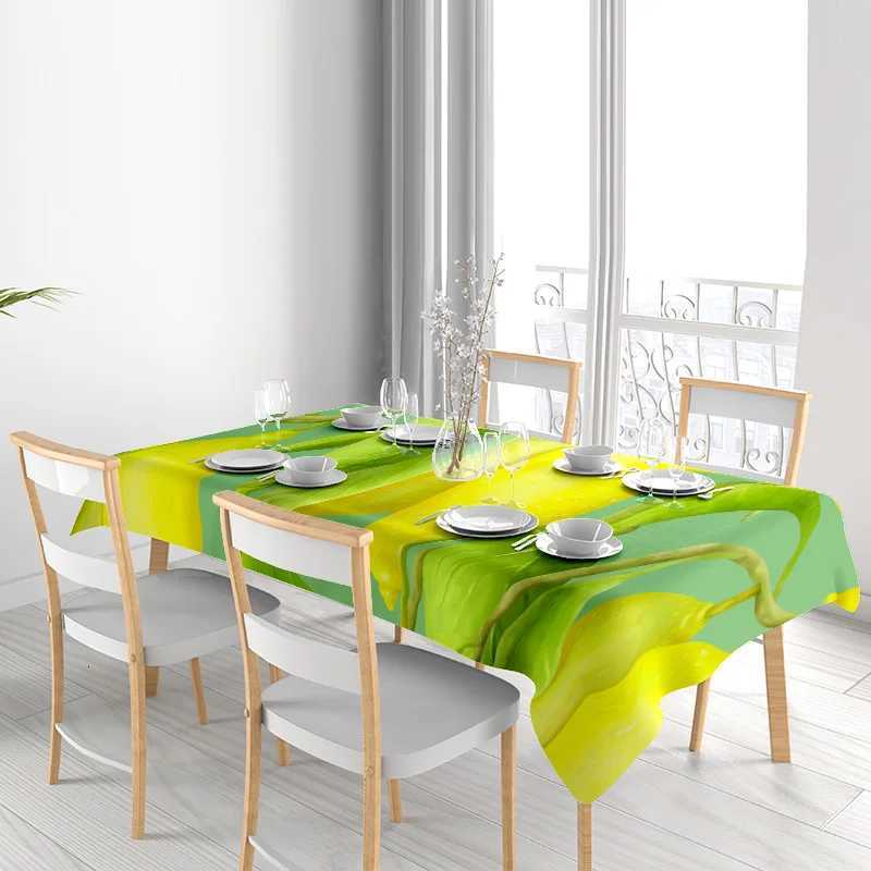 Waterproof Tablecloth Modern Abstract Art Dining Table Cover Washable Kitchen Decor Large Rectangle Table Tops Protector C251122