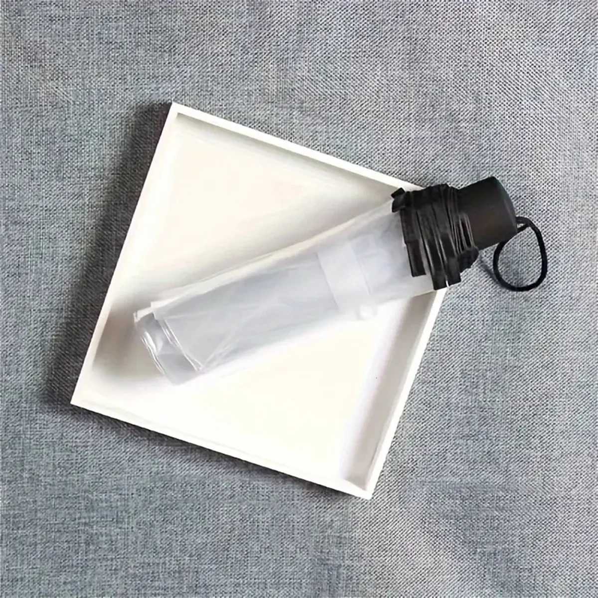 New Net Red Thickened Fashion Transparent Men and Women Universal Manual Portable Folding Umbrella Home Essential UmbrellaM251122