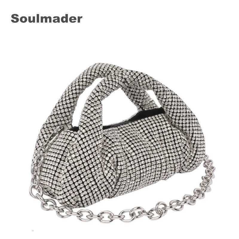 Women Rhinestones Evening tote Bag shining Crystal Party Wedding bucket Bag silver pink color wholsale K251121