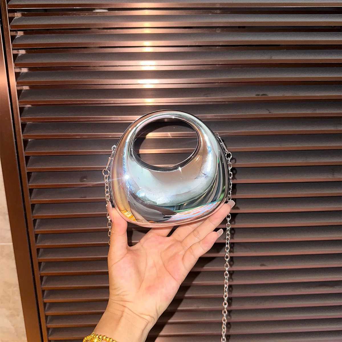 Fashionable Acrylic Handbag for Women New Personalized Bright Face Fashionable Metal Shoulder Crossbody Bag K251121