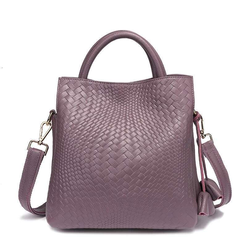 Top Layer Leather Handbags Minimalism Soft Calfskin Casual Tote Bag Fashion Women Ladies Handbag Bag