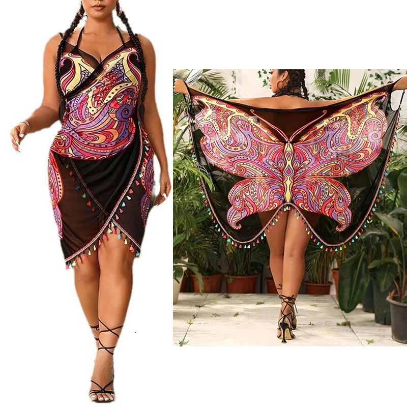 Sexy overlay swimsuit womens dress summer tuning bikini bath sarong bag skiing elegant beachwear 250415Z