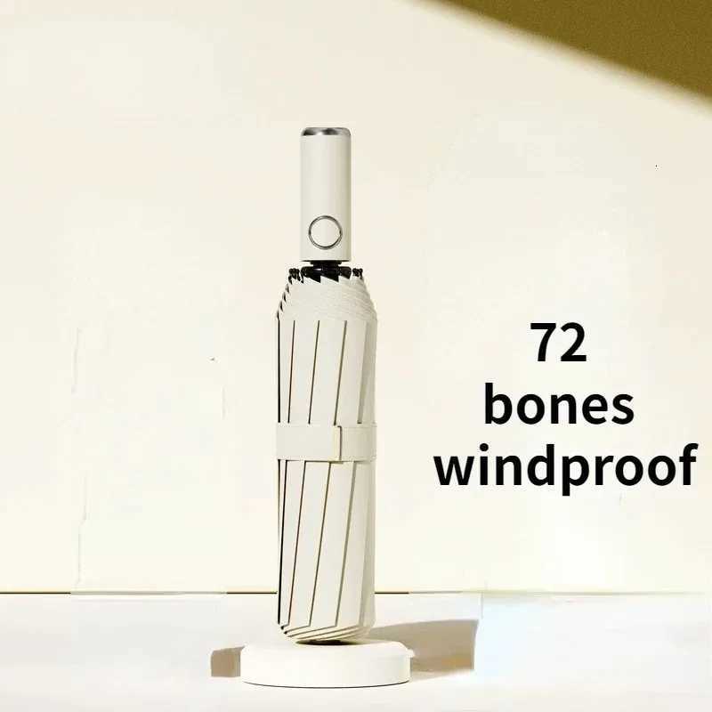 72 Bone Super Strong Windproof Automatic Folding Men Umbrella Reinforced Large Rainproof Sun Protection Umbrellas WomenM251122