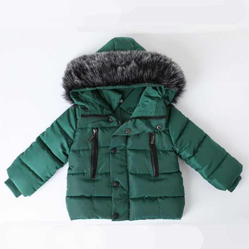 Hooded Parkas Infant Hooded Down Coat Baby Coat Warm Thick Jacket Toddler Down Jacket Kids Outfit L250814
