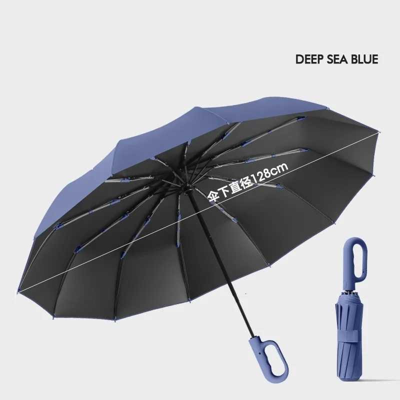 Fully automatic ring buckle 12 bones 128cm umbrella vinyl sun protection sun umbrella wholesale sun umbrella custom folding umbrM251122