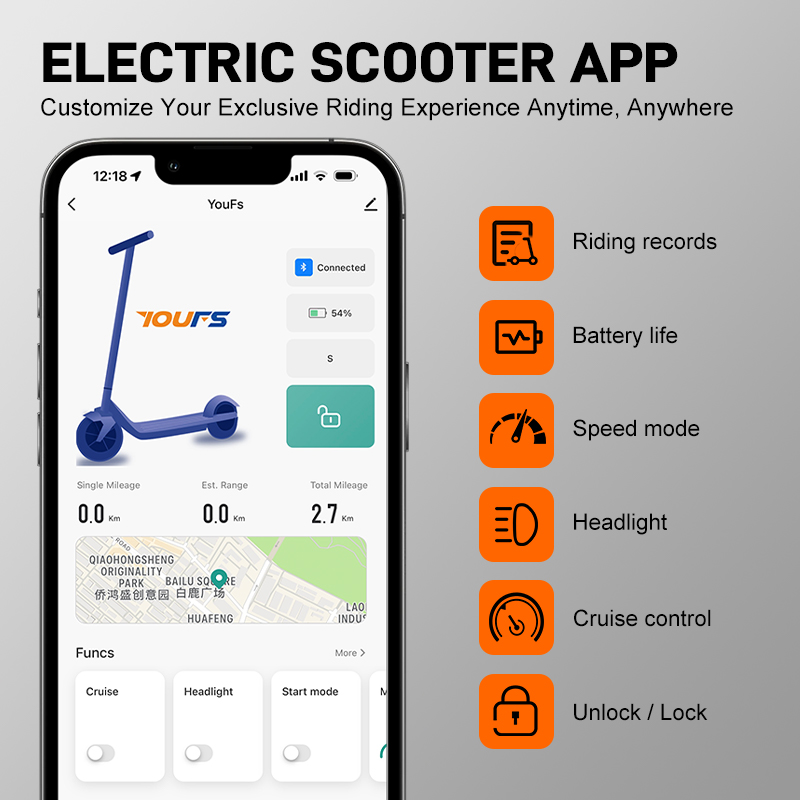 Mankeel MK083-C Electric Scooters Wholesale Factory 350W Motor 36V 10.4AH Battery Smart APP Control Electric Scooters Aldult City Foldable EScooter fo