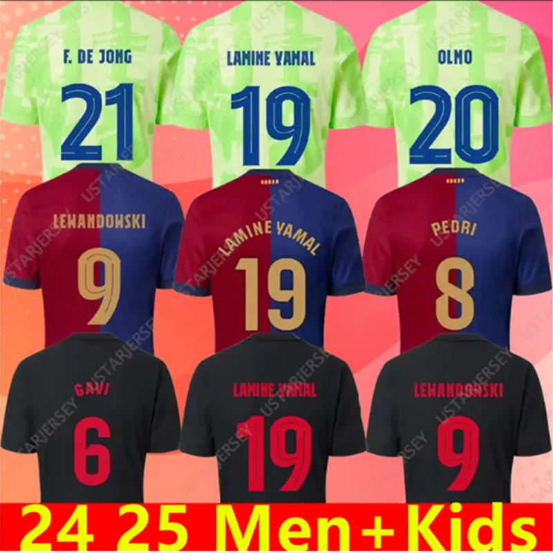 24 25 26 LAMINE YAMAL PEDRI GAVI Soccer Jersey LEWANDOWSKI FERRAN Camiseta De Football Shirt AUBA JOAO CANCELO F. DE JONG 2024 2025 ANSU FATI Football